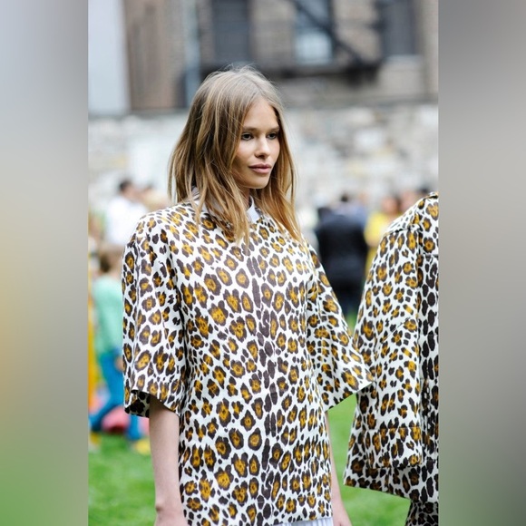Stella McCartney linen leopard top - Picture 1 of 7